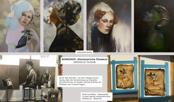 Workshop, Kunstkurs, Altmeisterliche Ölmalerei, GRISAILLE Technik, Kunstkurs